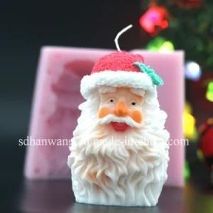 Lz0152 Double Sided 3D Handmade Silicone Candle Molds Santa Silicon Mould for Christmas ...
