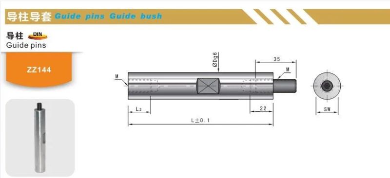 Zz144 Tooling Mould Parts Guide Pin DIN Standard
