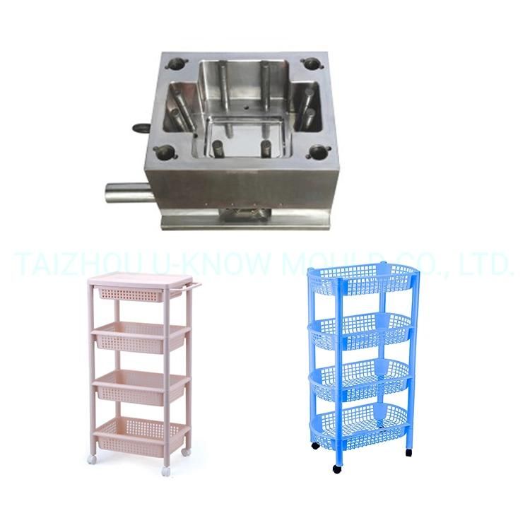 Plastic Injection Mold Kitchen Bathroom Storage Shelf Rack Mould