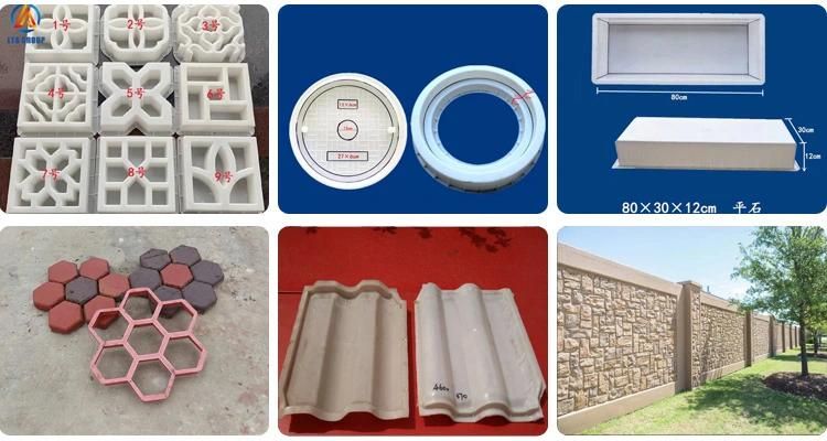 Decorative Rubber Silicone Roll Slate Pavement Stamped Concrete Moulds for Floor