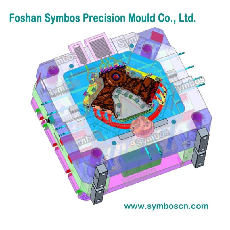 2000t Complex Inlaying Mould Structure Hpdc High Precision Mould Alloy Casting Mould Aluminium Die Casting Mould Die Casting Die for Chain Cover Auto Parts