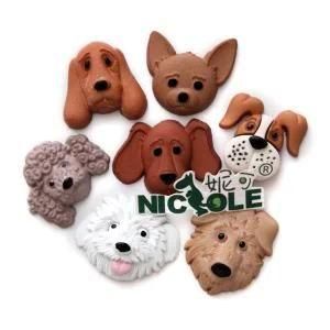 F0592 Multi Cavities Different Cartoon Animal Shape Dog Face Silicone Chocolate Fondant ...