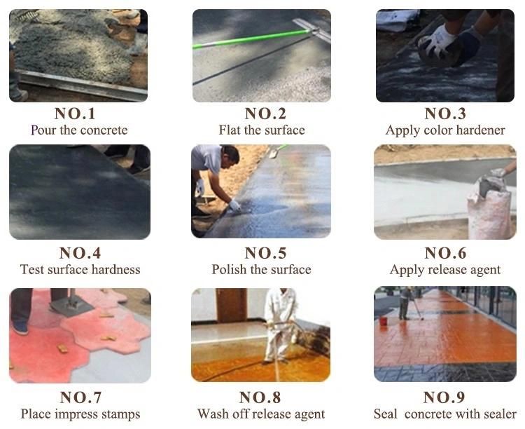 Decorative Rubber Silicone Roll Slate Pavement Stamped Concrete Moulds for Floor