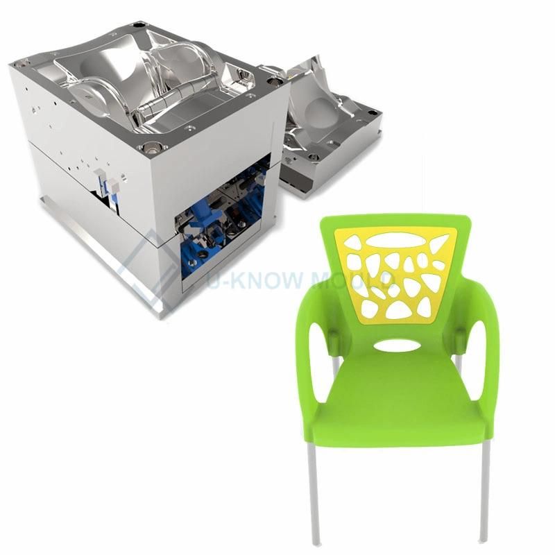 Steel Leg Plastic Injection Mould Arm Chair Mold