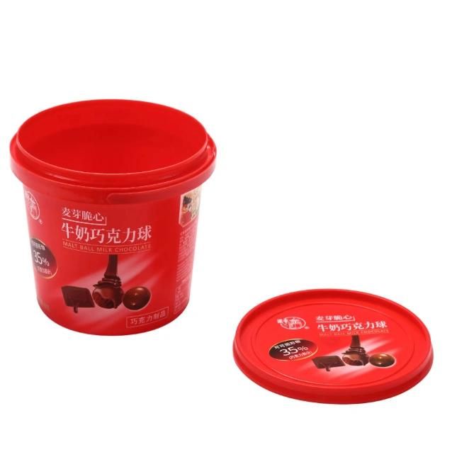Customized Plastic Mold for PP Container Food Bucket with Lid for Chocolate Yogurt Cake Ice Cream Cookies Biscuit Injection Mould