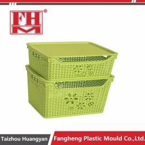 Plastic Injection Rattan Storage Box container Mould for 3 Sizes