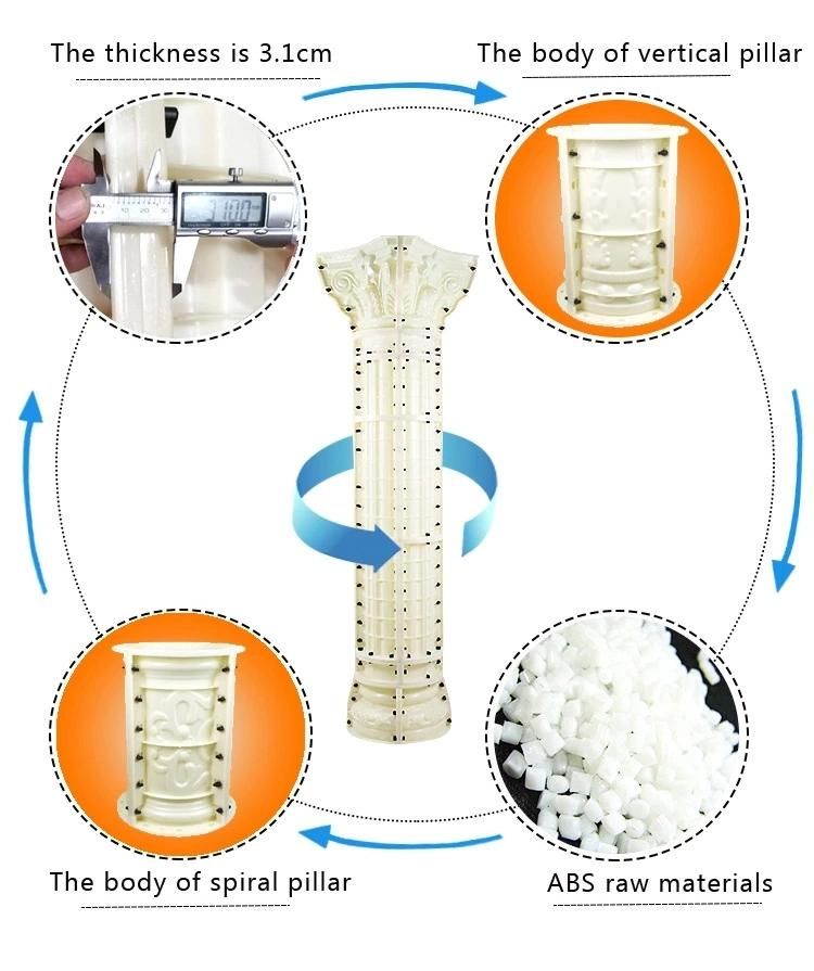 Molds for Roman Columns Decoration Roman Pillar Plastic Building Mould