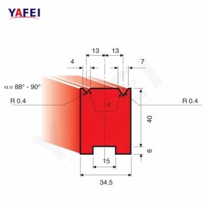 Sectionalized Reversible Self Centering 2 V Press Brake Mould