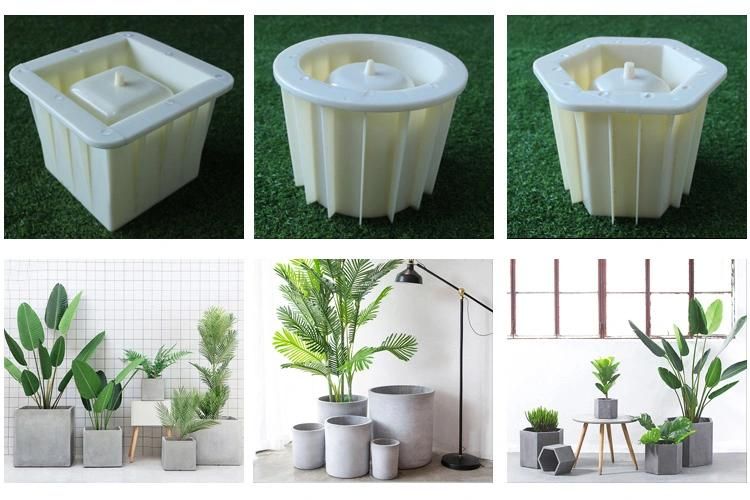 Factory Direct Sale Durable Outdoor Garden Round Cement Concrete Planters Molds for Garden