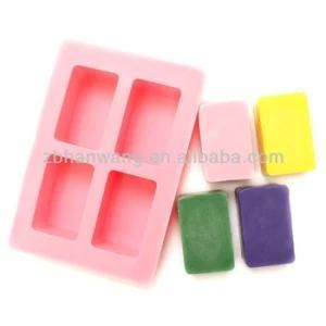 Nicole Soap Silicone Loaf Soap Mold Baking Tray 4 Bars Mold B0145