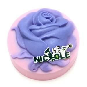 R0354 Natural Food Grade Silicone Mould Rose Flower Round Shape Silicon Mold for Cake ...