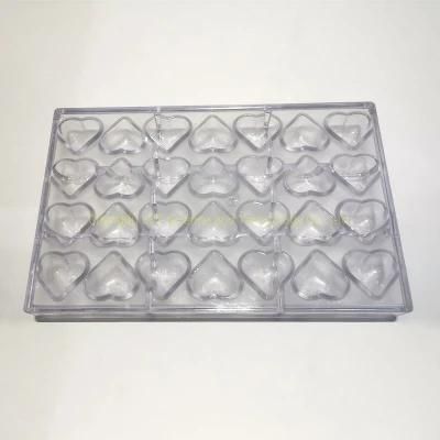 Costumized Heart Shape Food Grade Chocolate Polycarbonate Mold