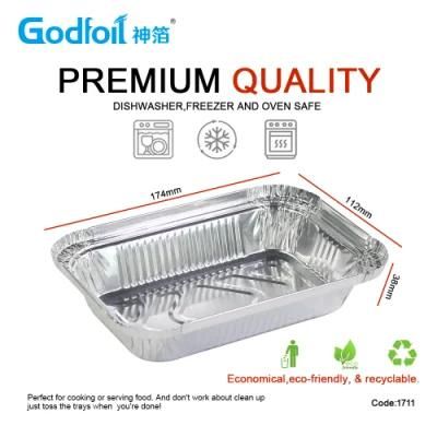 Eco-Friendly Disposable Aluminum Foil Food Container for Use of School Canteen