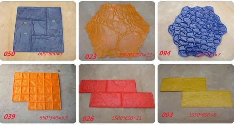 Stamped Concrete Mold for Garden Pavement Rubber Polyurethane Stamp Mat Mold