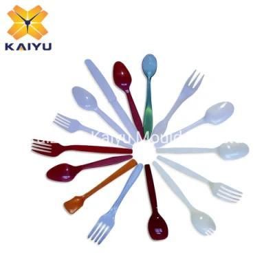 Cutlery Plastic Injection Mould Making for Disposable Fork Cake Fork Molds