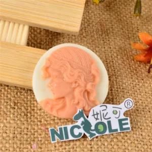 Food Grade Hot Sale Cheap Silicone Clay Molds Portrait of a Woman