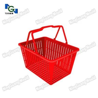 Plastic Supermarket Handle Basket Mold