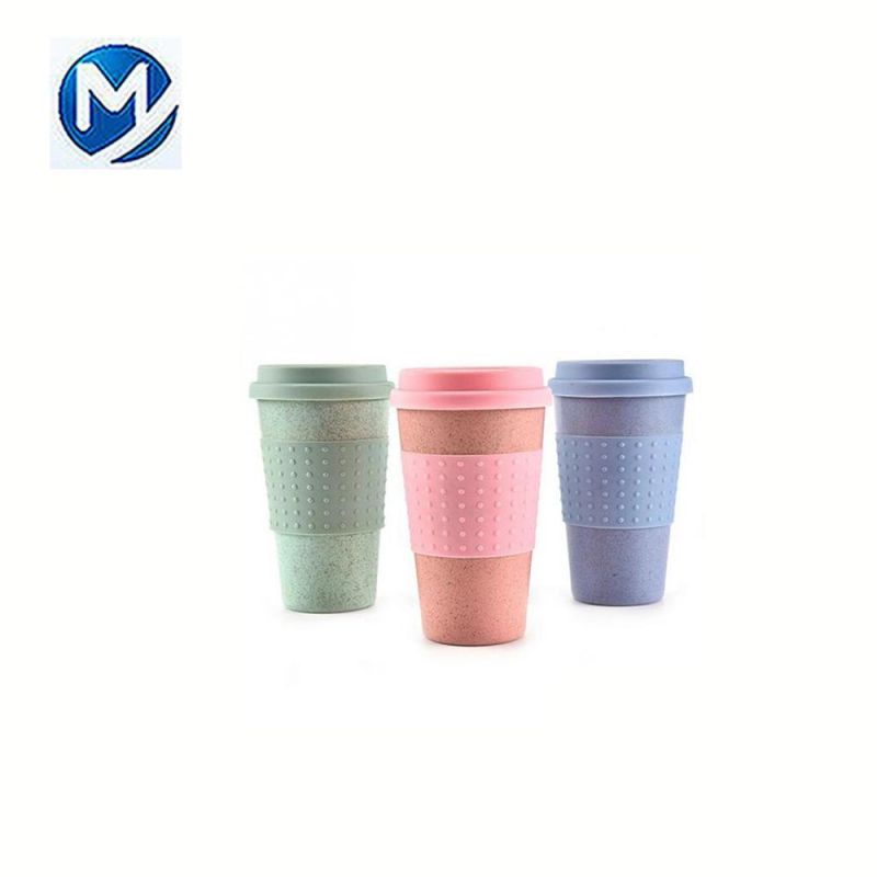 Custom Plastic PP Silicone Reusable Coffee Cup with Lid