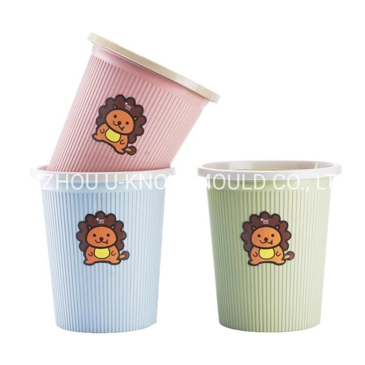 Plastic Household Garbage Can Injection Mould with Pressure Ring Plastic Dustbin Mold