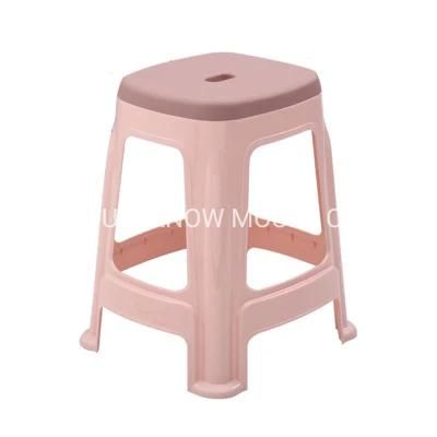 Plastic Two Color Thickened Four Corner Stool Injection Mould Plastic Household Stool Mold