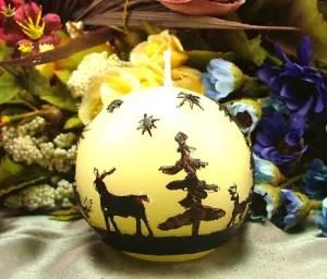 Christmas Decorative Ball Shape Candle Mold Resuable Soft Silicon Mould Lz0025