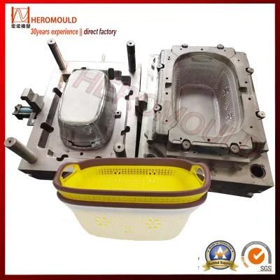 Plastic Rectangle Rattan Laundry Basket Mould From Heromould