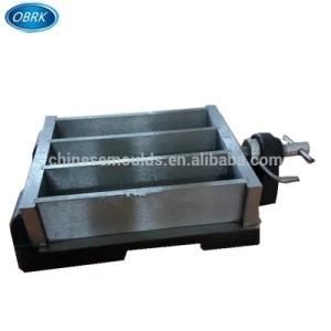 Steel Prism Mould for Cement Mortars, Three Gang Cast Iron Concrete Cube