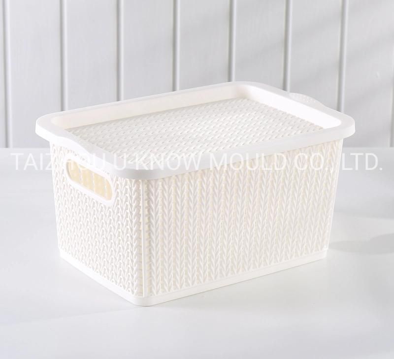 China Basket Mould Manufacturer Plastic Storage Basket Injection Mold with Cover