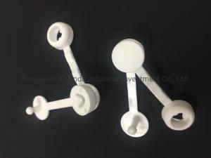 White Conjoined Plastic Snap Button for Protective Face Shield