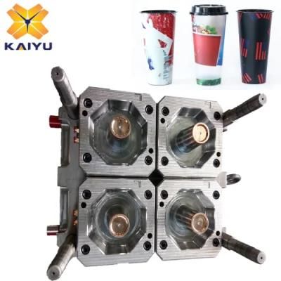 Professsional Thin Wall Plastic Iml coffee Milk Tea Disposable Cup Mould