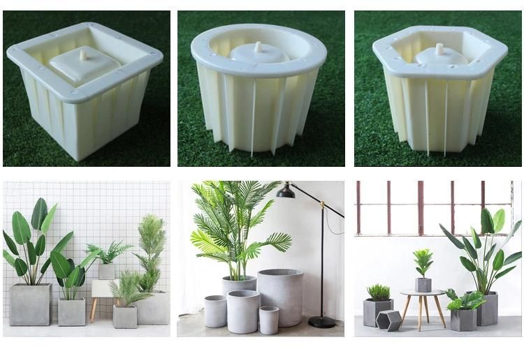 Different Dimension Beautiful Plastic Flower Pot Mold Concrete Planter Mould
