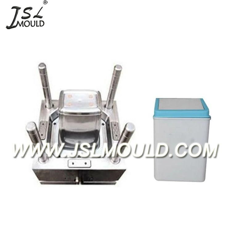 Injection Plastic Swing Lid Trash Can Mould