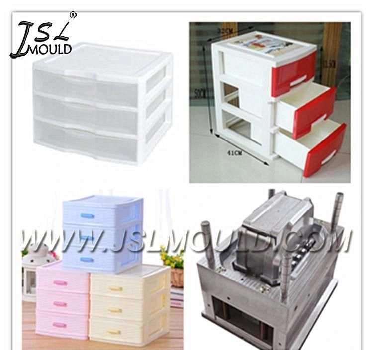 Injection Plastic Rattan Design 4 Drawers Cabinet Mould