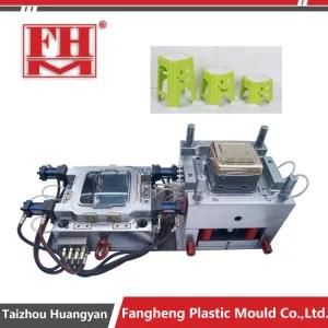 Plastic Injection 4 Sliders Rattan Baby Outdoor Square Stool Mould