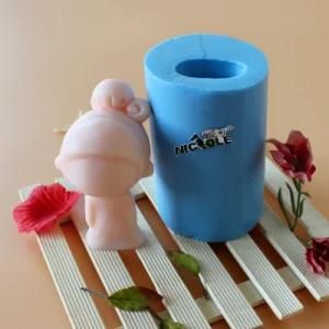 R1483 Silicone Candle Mold Baby Girl 3D Silicon Mould