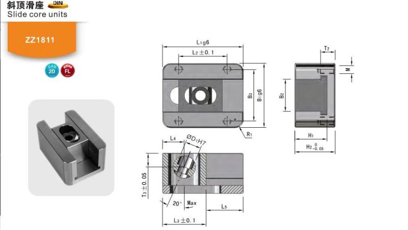 Zz1811 Mold Parts Ejector Series Slide Core Units