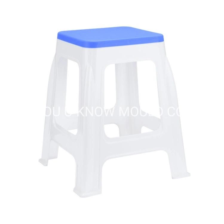 Plastic Two Color Thickened Four Corner Stool Injection Mould Plastic Household Stool Mold