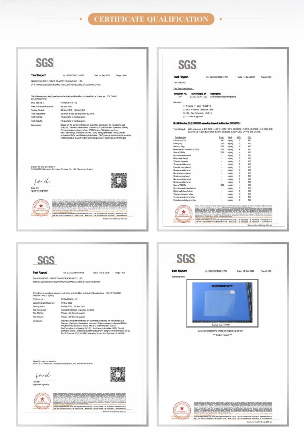 Thermoforming Packing Moisture Proof Customized Transparent Pet Film Sheets Films