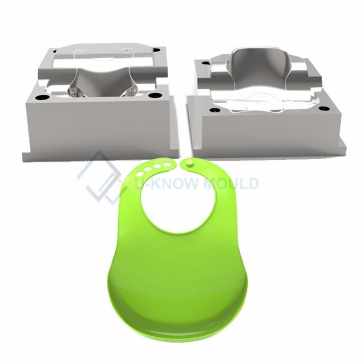 Waterproof Silicone Baby Bib Mould Plastic Food Catcher Pocket Mold